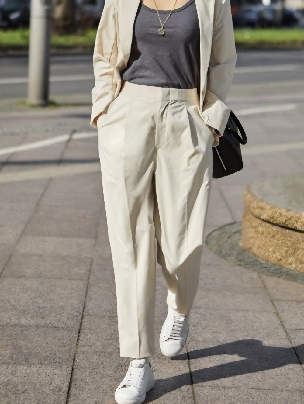 UNIQLO X THEORY AirSense TUCKED EASY PANTS (ULTRA LIGHT) Cropped